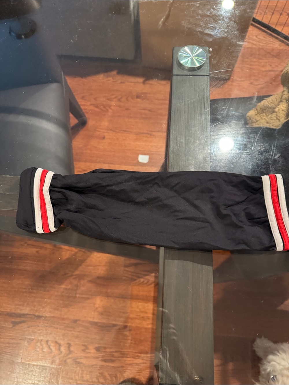 Garage Black Bikini Top with Red and White Stripe Trim